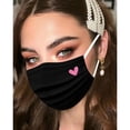 thumbnail image 2 of Mascarillas desechables YOMEESOUL, 50 unidades, rosa/negro, 3 capas, para mujeres, 2 of 3