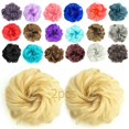 thumbnail image 2 of QTHQTFL 2 piezas de moño desordenado, coleteros para mujeres y niñas, banda elástica de goma, moño de pelo sintético ondulado y rizado, coleteros, 2 of 4