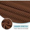 thumbnail image 4 of Sectional Couch Covers 4 Pieces Sofa Seat Cushion Covers L Shape Separate Cushion Couch Chaise Cover for Both Left/Right Sectional Couch (Seat Only: 1 Chaise + 3 Sofa, Caramel), 4 of 13