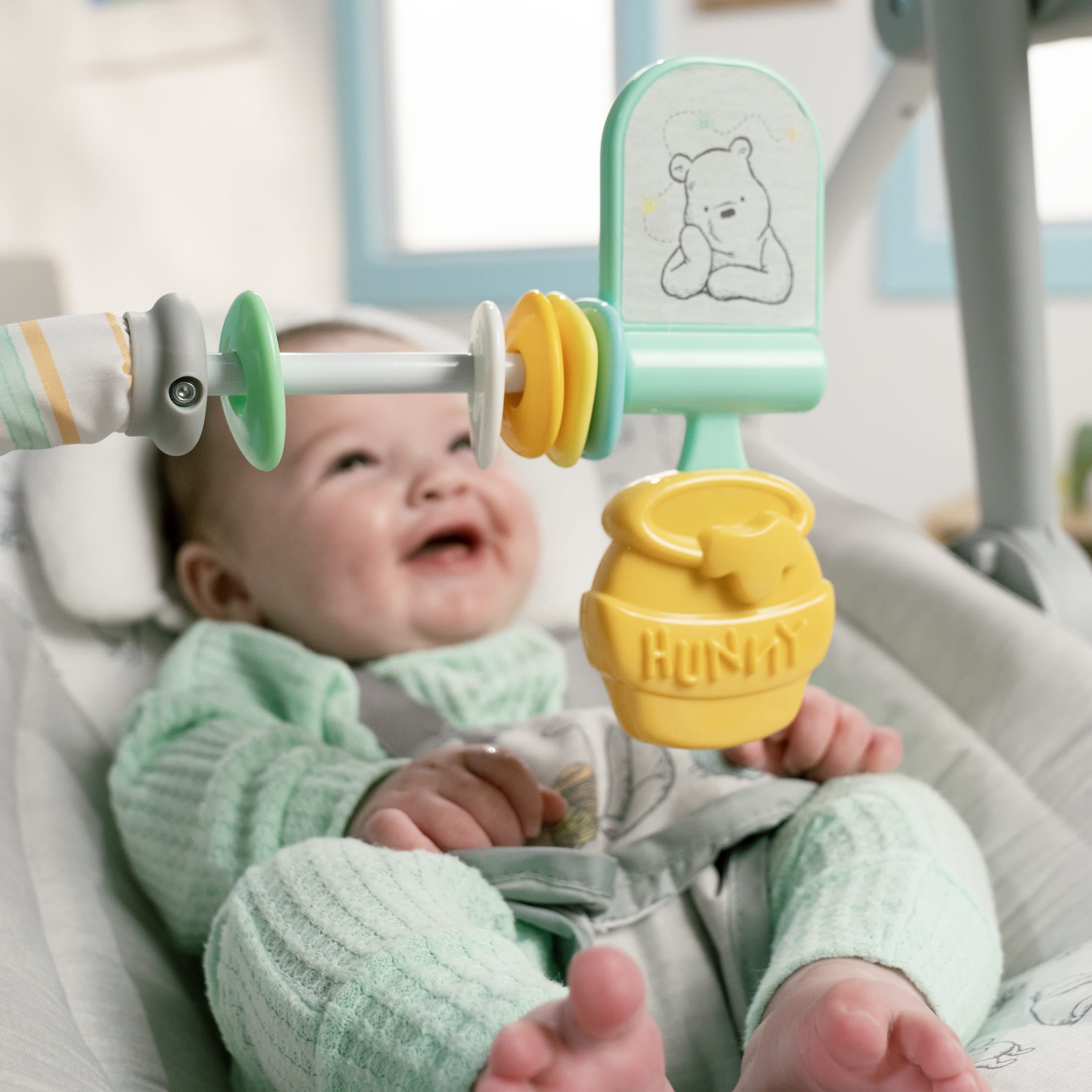 Bright Starts Disney Baby Winnie the Pooh Milestone Swing, Unisex, Newborn
