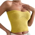 thumbnail image 1 of Yuyuzo Women Summer Tube Top Strapless Crop Tops Sleeveless Ribbed Knit Tank Tops, 1 of 7
