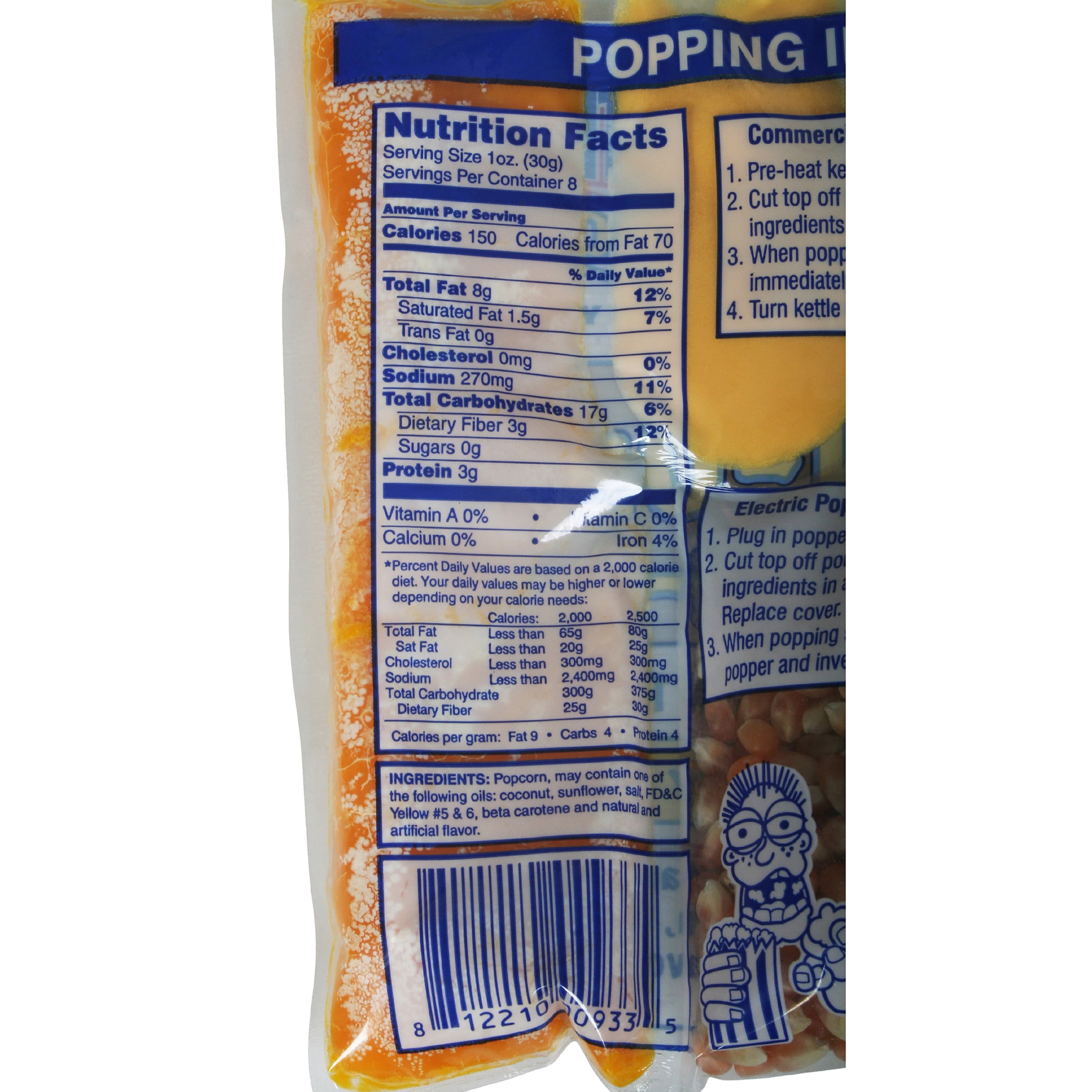 Great Northern Popcorn Premium 8 Ounce Popcorn Portion Packs, Case of 24