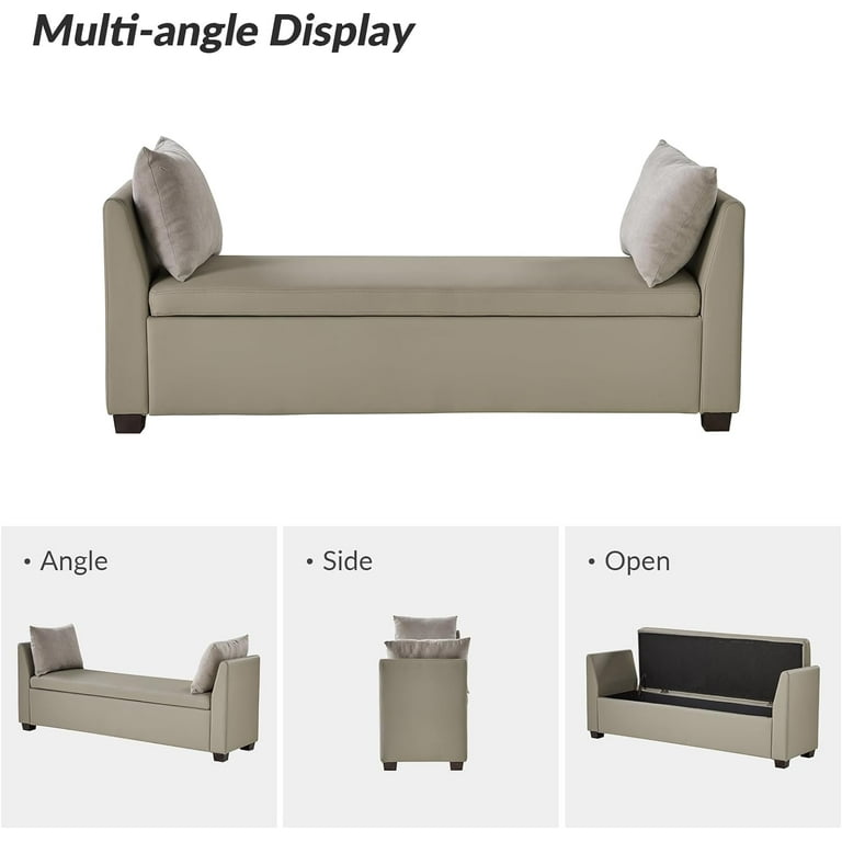Extra long storage bench with cheap cushion