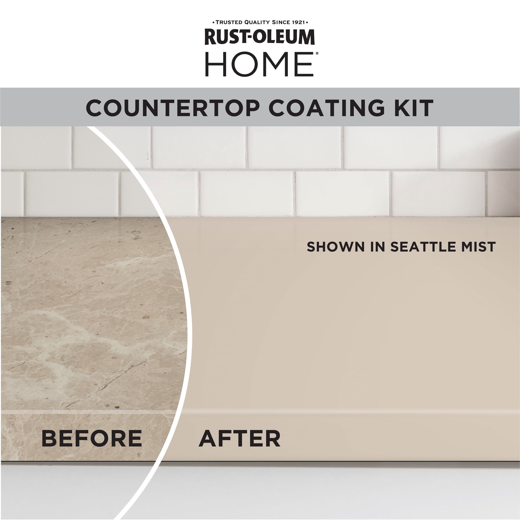 Seattle Mist, Rust-Oleum HOME Countertop Satin Coating Kit-38496218T, Quart