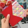 thumbnail image 4 of Funny Valentine's Day Greeting Card with 5 x 7 Inch Envelope (1 Card) How Do I Love Thee - Multi-Colored Candy Hearts, 4 of 6
