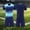 Blue, variant on Kids Jersey Soccer Set Summer 2026 Quick Dry Gradient Short Sleeve T-shirt and Shorts Mesh Soccer Sets for Sport Training Blue L