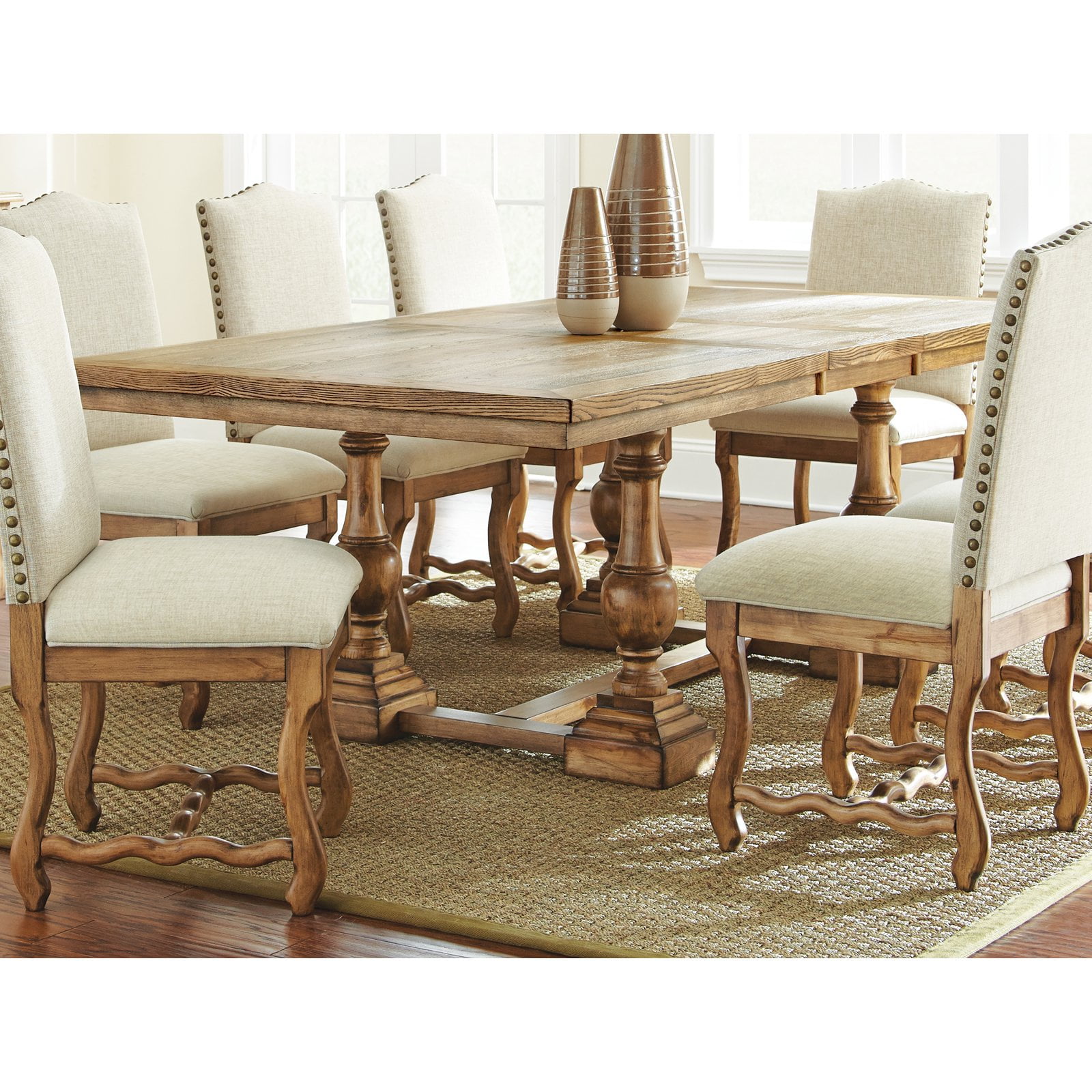 Steve Silver Plymouth Dining Table - Oiled Oak - Walmart.com Steve Silver Plymouth Dining Table - Oiled Oak - Walmart.com