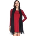 thumbnail image 3 of Solid Color Scarf For Women, Ladies Shawl Warm Scarf Cloth Stole (Black), 3 of 7