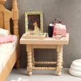 thumbnail image 1 of Mesa de té en miniatura Hesroicy, mano de obra fina, juego de rol, casa de muñecas compacta para niños, muebles de madera, juguete de utilería para escena, 1 of 8