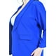 thumbnail image 4 of Blazer manga 3/4 Roman Fashion /Tallas Extras, 12255 (Azul rey) azul 42, 4 of 6