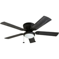 Wac Lighting Orb 44 In Indoor Outdoor Matte Black 3 Blade Smart Compatible Flush Mount Ceiling Fan With Led Light Kit And Remote F 004l Mb The Home Depot