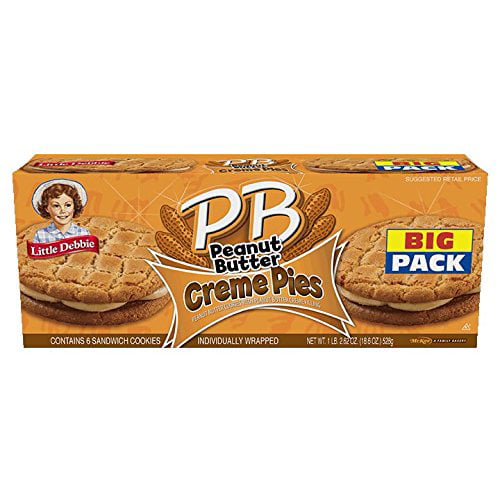 Little Debbie Peanut Butter Cr me Pies Big Pack 18 6 oz 6 Ct  