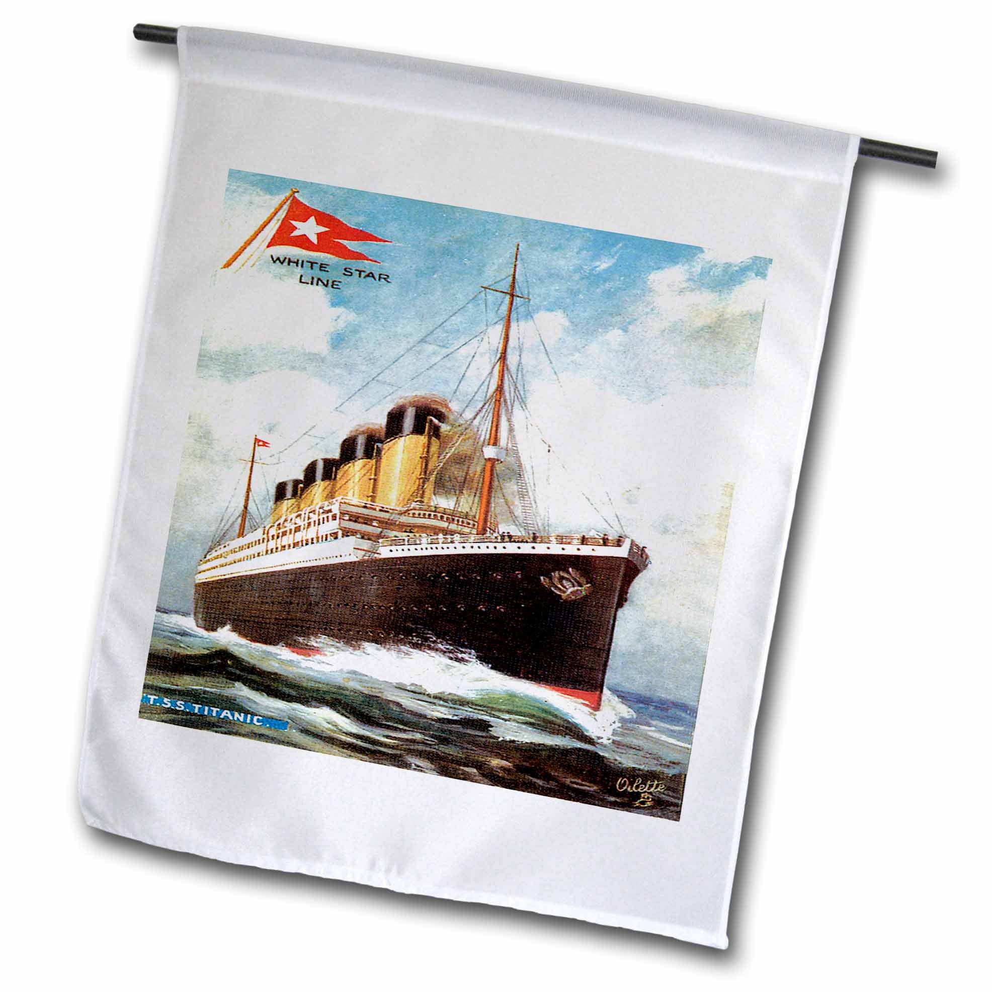 3dRose Garden Flag White