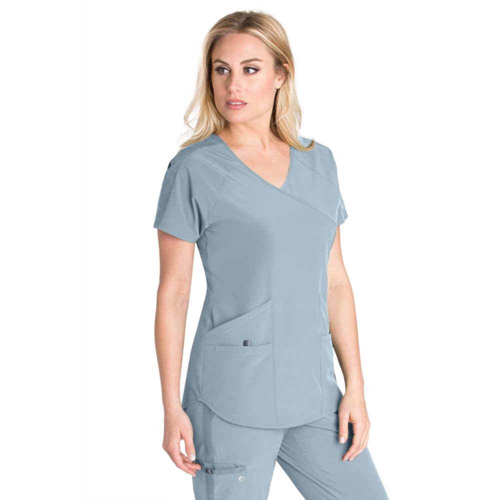 Barco Barco One Wellness BWT008 Women's Raglan Scrub Top Moonstruck L