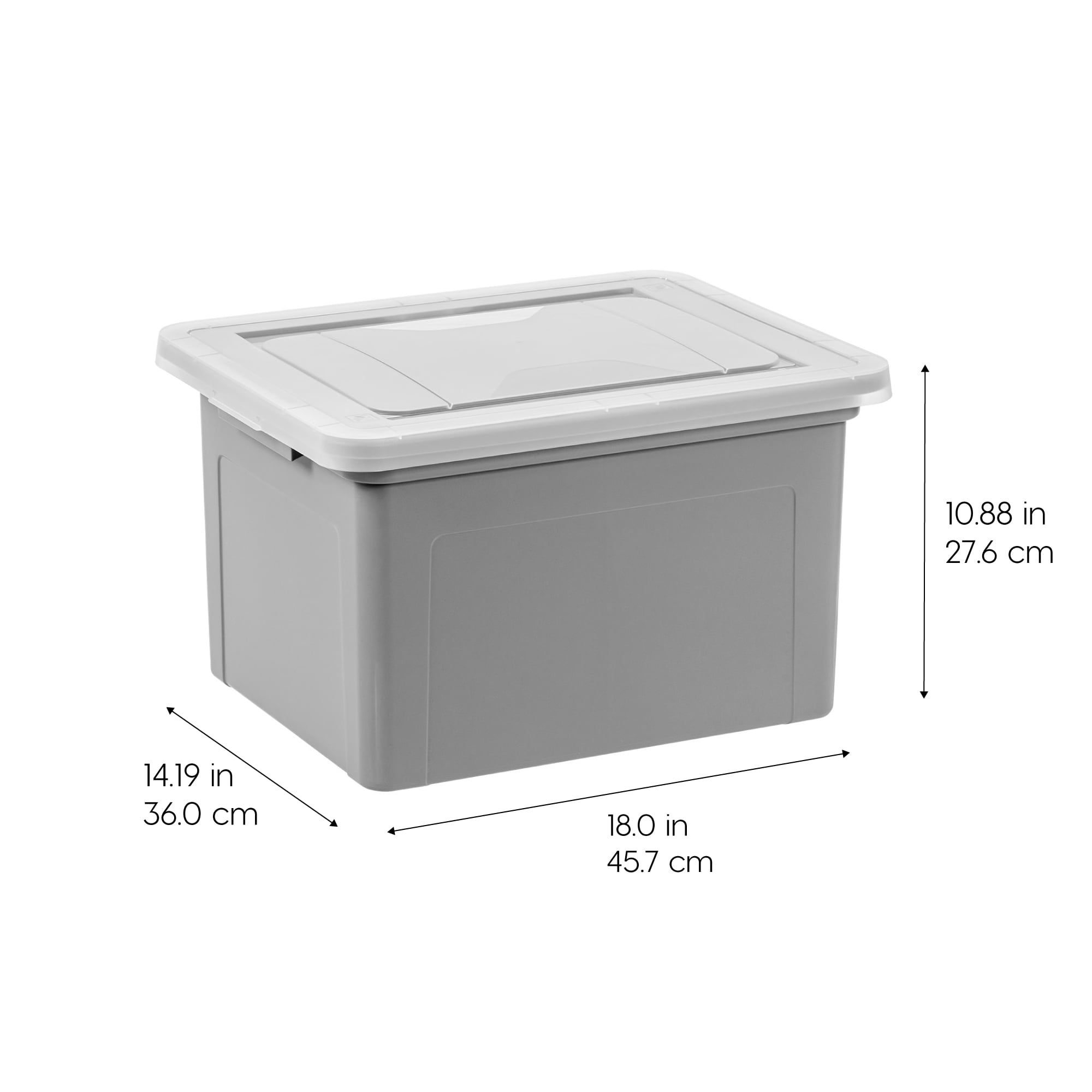 IRIS 3-Pack Snap Tight File Box Large 8.7-Gallons (35-Quart) Gray Tote with  Standard Snap Lid in the Plastic Storage Containers department at