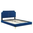 thumbnail image 2 of Modway Novi Performance Velvet Queen Bed in Navy, 2 of 9