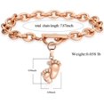 thumbnail image 2 of Footprint Cremation Urn Bracelet for Ashes for Women Men Stainless Steel Mini Urns Jewelry to Holder Ashes Baby Foot Memorial Keepsake Jewelry, 2 of 5