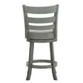 thumbnail image 5 of Weston Home Shapel Ladder Back 24"H Swivel Counter Height Stool, Antique Grey Finish, Grey Linen, 5 of 6