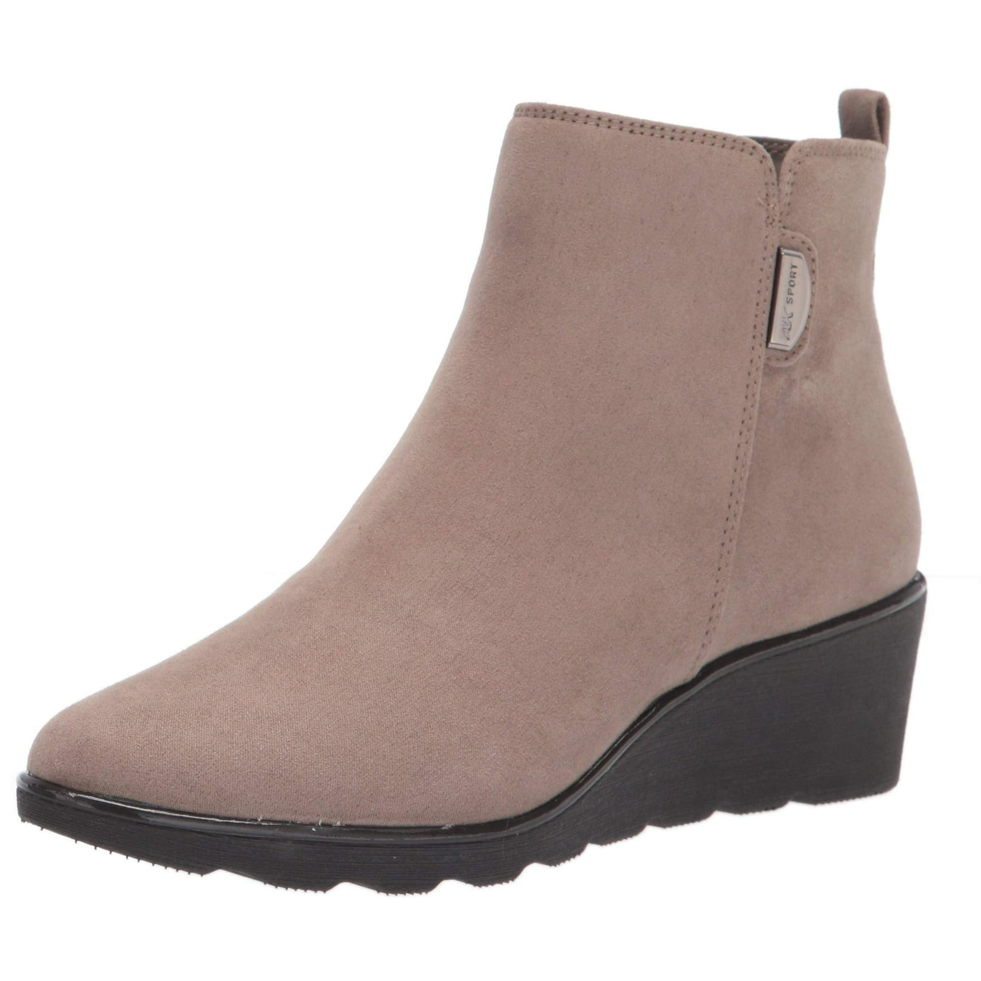 Anne Klein Women s Baron Wedge Bootie Taupe Multi