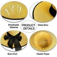thumbnail image 5 of Women Wide Brim Straw Beach Hats UV Protection Ladies Straw Hats Summer Sun Hats, 5 of 7