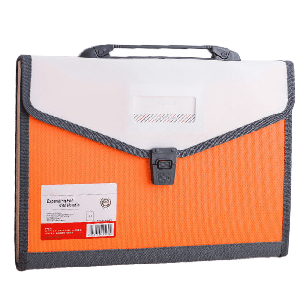 13 Pockets Document Organizer Expanding File Folder , Letter A4 Paper Document Accordion Folder