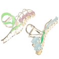 thumbnail image 2 of Floral Metal Hair Accessories Tulip Shape Interlocking Teeth Durable 2Pcs, 2 of 2