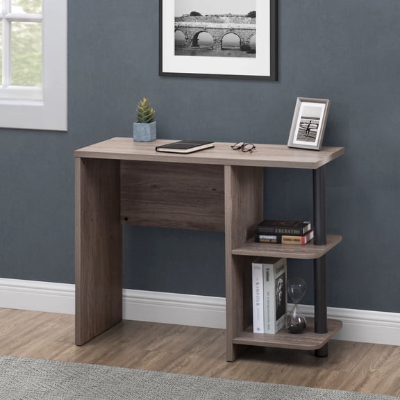 Sunjoy 39’’ Home Office Computer Desk Workstation Writing Study Table with Two Open Storage Shelves