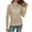 Beige, variant on Vedolay Cropped Sweaters for Women 2023 Winter Sweaters Casual Turtleneck Long Sleeve Striped Side Slit Loose Tops,Army Green L