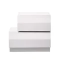 thumbnail image 5 of California King 6PC Modern Bedroom Set, White Lacquer Finish, Unique Bedroom Furniture Set, 5 of 10