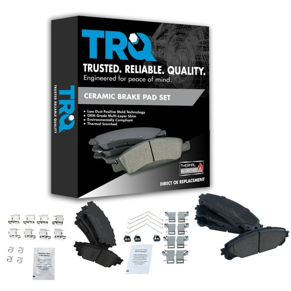 TRQ Front & Rear Premium Posi Ceramic Disc Brake Pad Kit for Toyota Lexus BFA13066