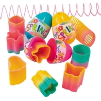 Fun Express 3" Magic Spring-Filled Hello Spring Plastic Easter Eggs - 12 Pc.
