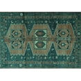 thumbnail image 1 of Ahgly Company Indoor Rectangle Persian Turquoise Blue Traditional Area Rugs, 8' x 12', 1 of 4