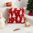 thumbnail image 4 of Nmdmisc Christmas Pillow Covers 18x18,Christmas Decorations Velvet Throw Pillow Cases Soft Plush Faux Fur Wool Pillow Covers Winter Holiday Decor for Sofa Living Room (Red,Christmas Tree), 4 of 6
