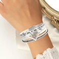 thumbnail image 1 of Pulsera envolvente de cuero sintético, pulsera apilable para atuendos de conciertos country y vacaciones. Blanco, 1 of 10