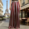 thumbnail image 2 of Mujeres Estiramiento Satén Pantalones Impresos Casual de Moda Longitud Regular para Primavera Verano, 2 of 8