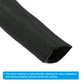 thumbnail image 3 of Uxcell 1.6" Dia 10FT Nylon Protective Hose Sleeve, Cable Cover Sheath Protection, Black, 3 of 4