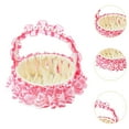 thumbnail image 6 of FVDPWYE Flower basket for weddings, woven baskets, portable, beautiful basket for flower Red, 6 of 9