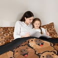 thumbnail image 4 of Erosebridal Cute Animal Capybara Twin Comforter Sets For Capybara Lover,Cartoon Capybaras Bedding Set For Girls Kids ,Reversible Black 2-Piece, 4 of 7