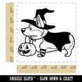 thumbnail image 2 of Corgi Trick-or-Treating Witch Costume Halloween Self-Inking Rubber Stamp Ink Stamper - Red Ink - Large 1-1/2 Inch, 2 of 7