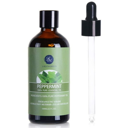 Peppermint Message Oil 100ml Peppermint Essential Oils,Pure&Natural Aromatherapy Oil For Massage And Relaxation,Premium Therapeutic Grade,Fragrance For Personal Care&Wellness ()
