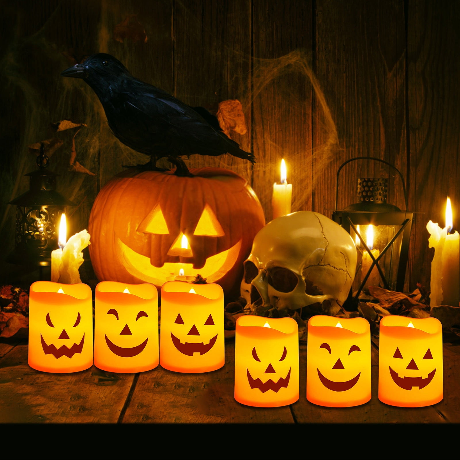 Decoración de Halloween, 20 LED Naranja Calabaza Linterna a Pilas 3M Guirnalda Luminosa, 2 Modos de Iluminación & Impermeable para (Blanco Cálido) | Leroy Merlin