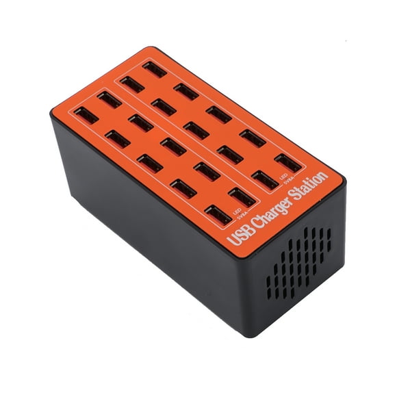 20 Port USB Charging Station, Wall Power for Multiple Devices, 100-240V, Over Voltage Over Current , for Multiple Devices