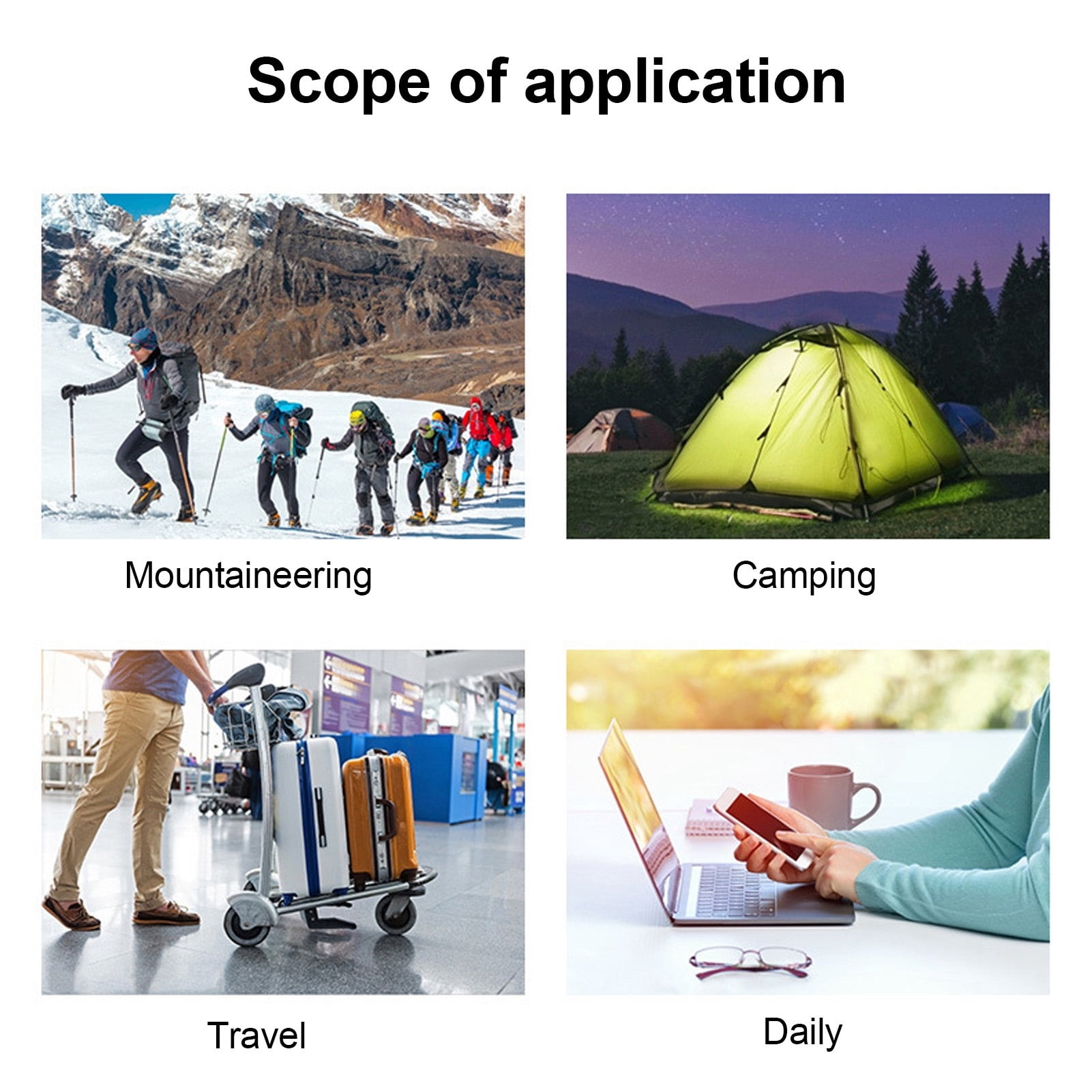 Nieyigj Solar Power Bank 36800mAh / 136.16Wh Portable External Battery Pack with 34 LEDs 4 USB Outputs Type C Micro Inputs for Outdoor Camping Hiking