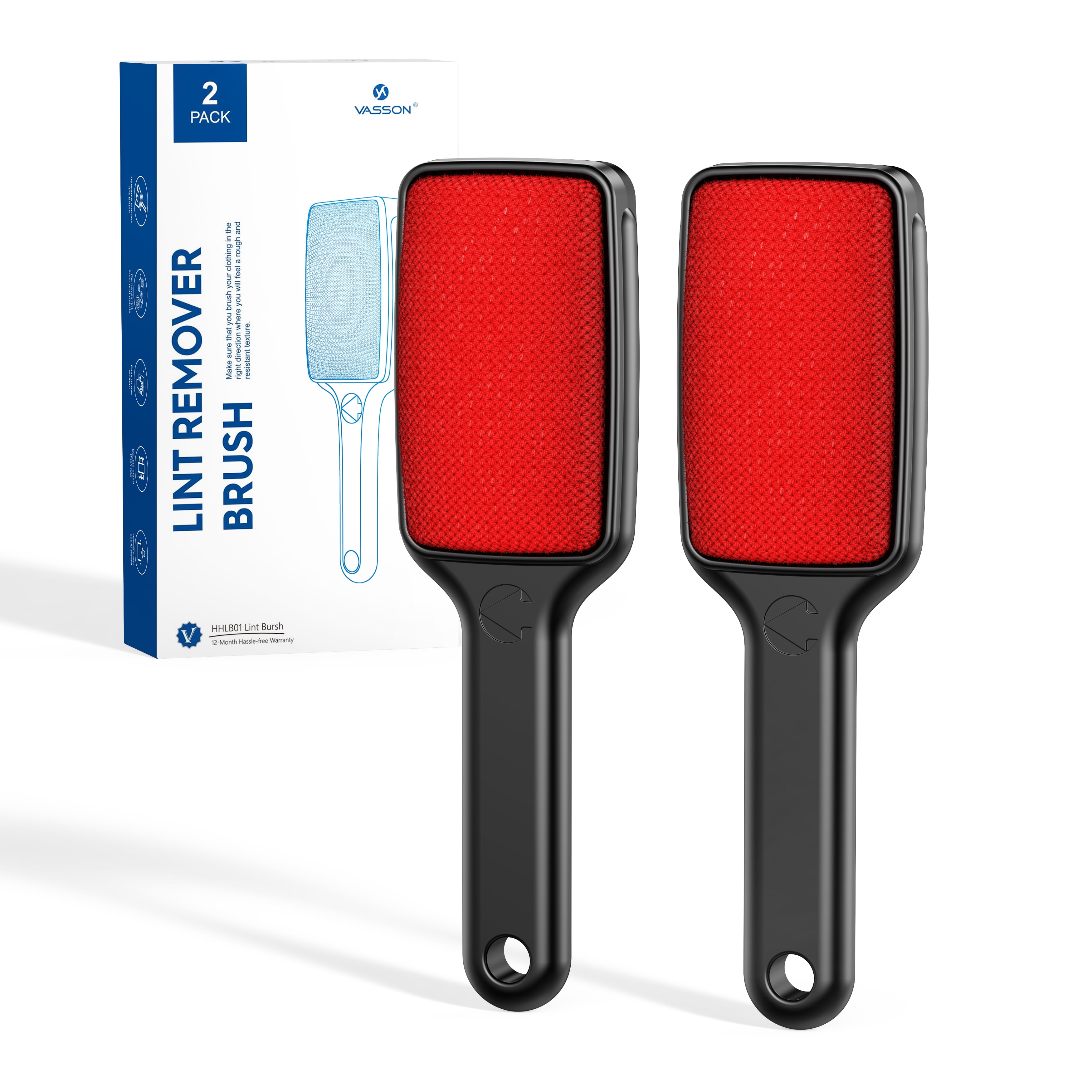 VASSON Lint Brush, DoubleSided Lint Remover Brush, Lint Brushes for