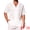White, variant on DARING DIVA Men's Hollow Lace Button Down Short Sleeve See Through Mesh Shirts M White