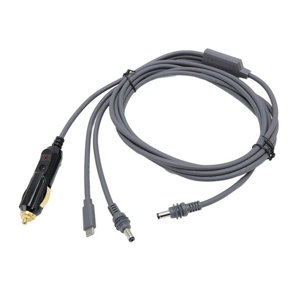 3 in 1 USB C / Car Charger / DC to DC Replacement Cable for Mini, 18AWG DC Power Supply 12V-24V Car Charger Supply Cord Adapter Plug