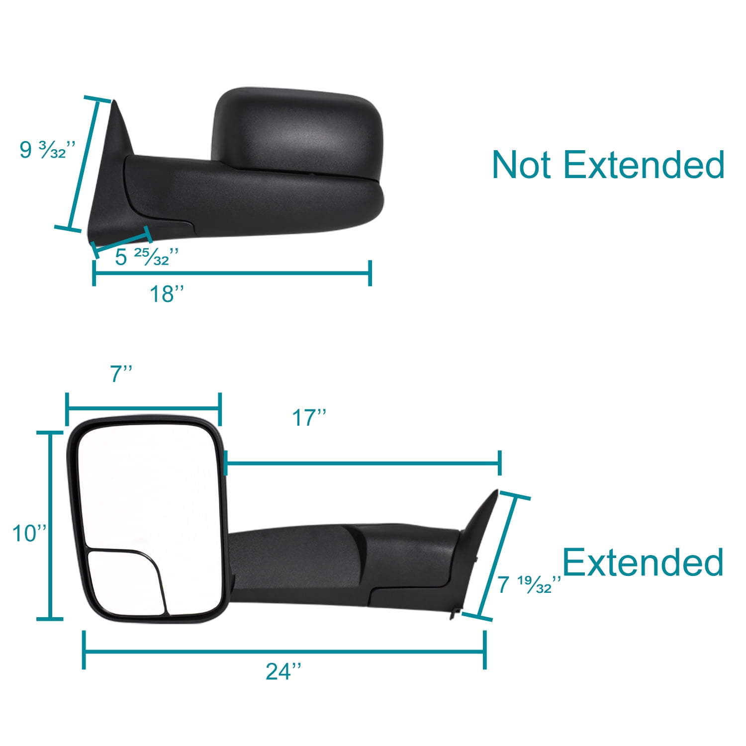 Spec-D Tuning Power Heat Towing Fold Out Mirrors Compatible with