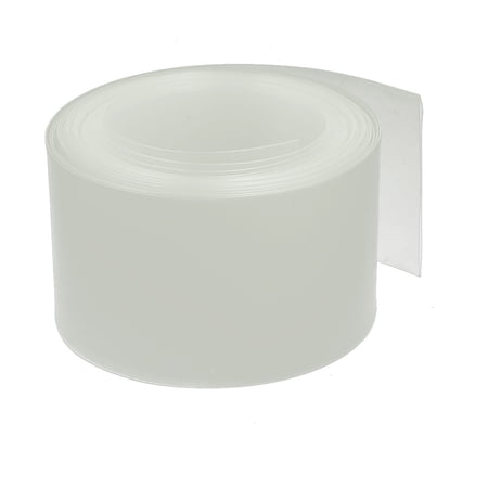 Unique Bargains 45mm Flat Width 5M Length Heat Shrinkable Tube Clear for Capacitive Battery