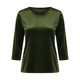 thumbnail image 4 of Ounisa Womens Velvet Tops Trendy Dressy Casual 3/4 Length Sleeve Round Neck Elegant Blouses, 4 of 7