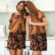 thumbnail image 4 of Easygdp Coffee Beans Camisón de manga corta para mujer, informal, estampado, 4 of 6
